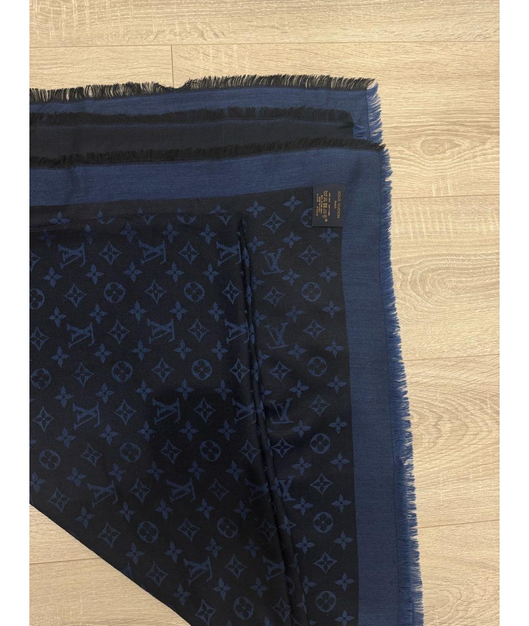 LOUIS VUITTON Темно-синий платок, фото 9