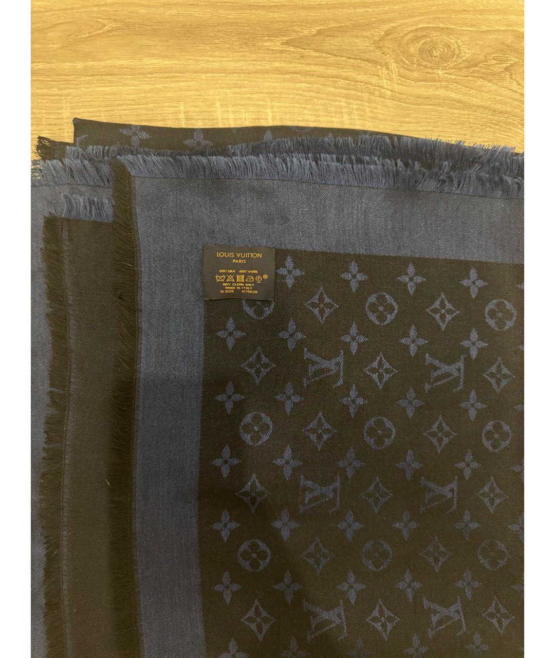 LOUIS VUITTON Темно-синий платок, фото 3