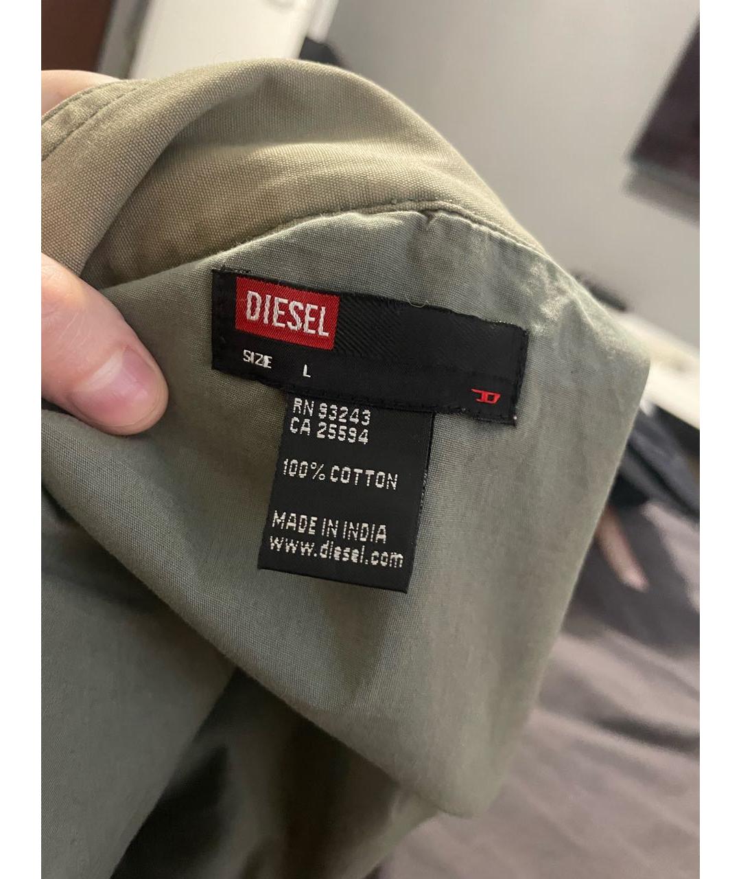 DIESEL Хаки хлопковая куртка, фото 3