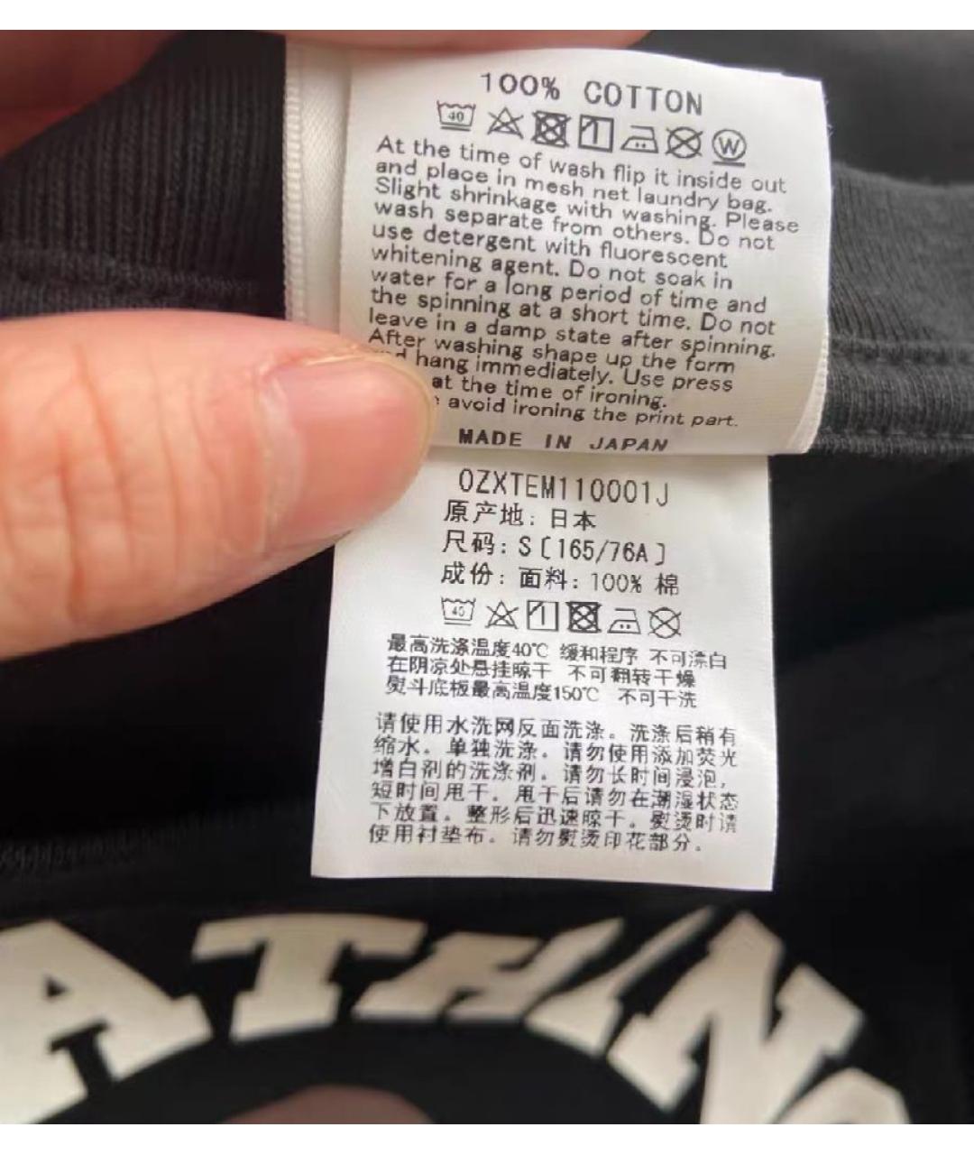A BATHING APE Черная хлопковая футболка, фото 7