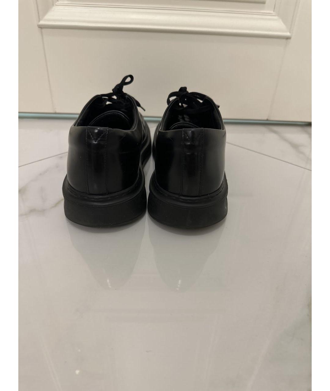 LOUIS VUITTON Черные кожаные низкие кроссовки / кеды, фото 4