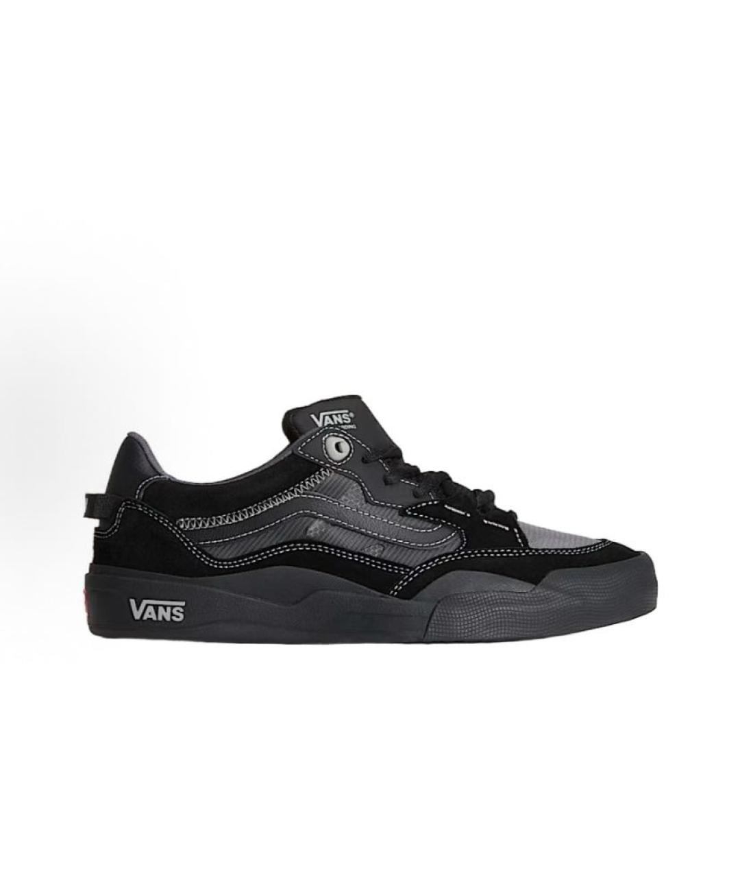 VANS Черные кожаные низкие кроссовки / кеды, фото 6