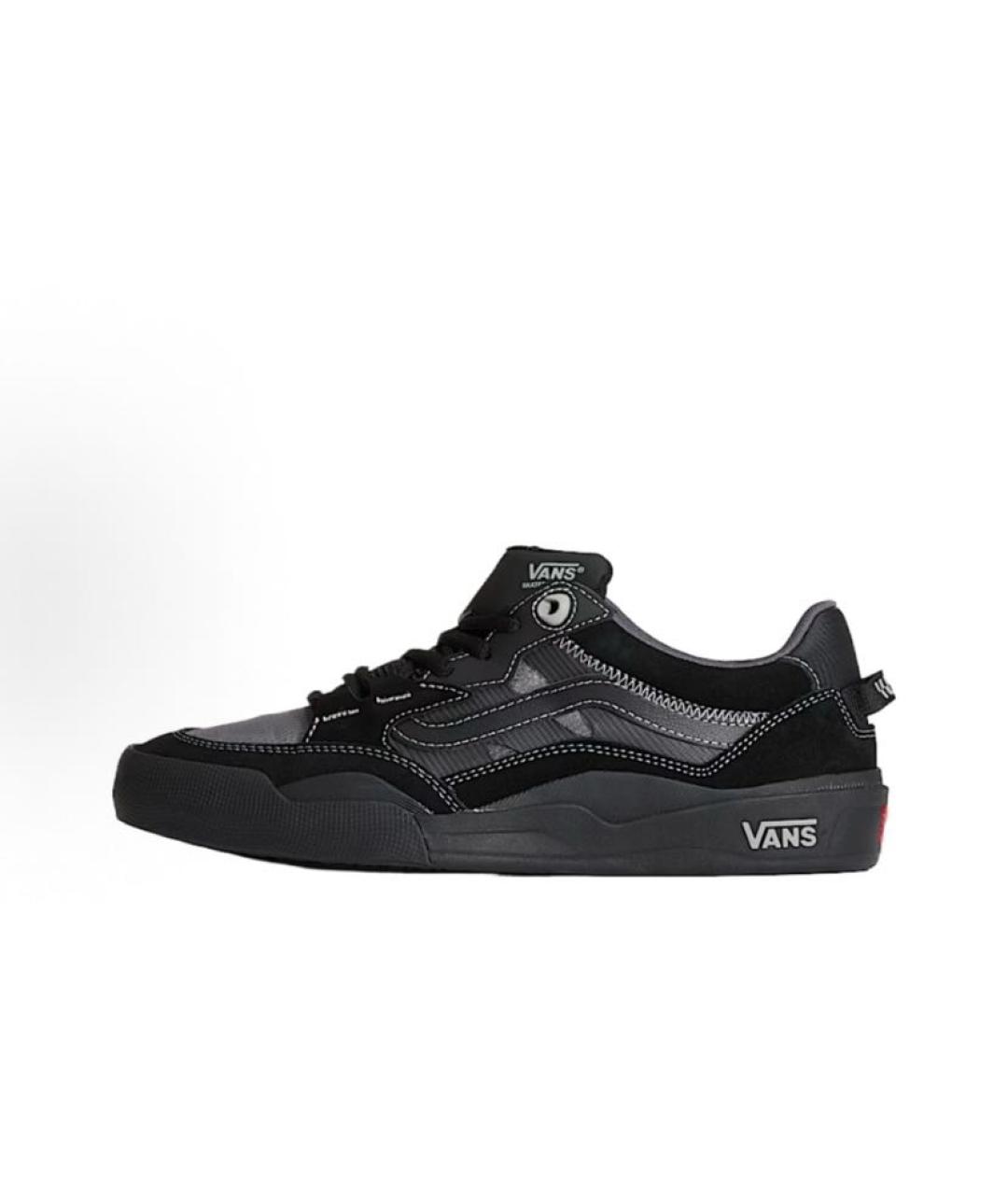 VANS Черные кожаные низкие кроссовки / кеды, фото 2