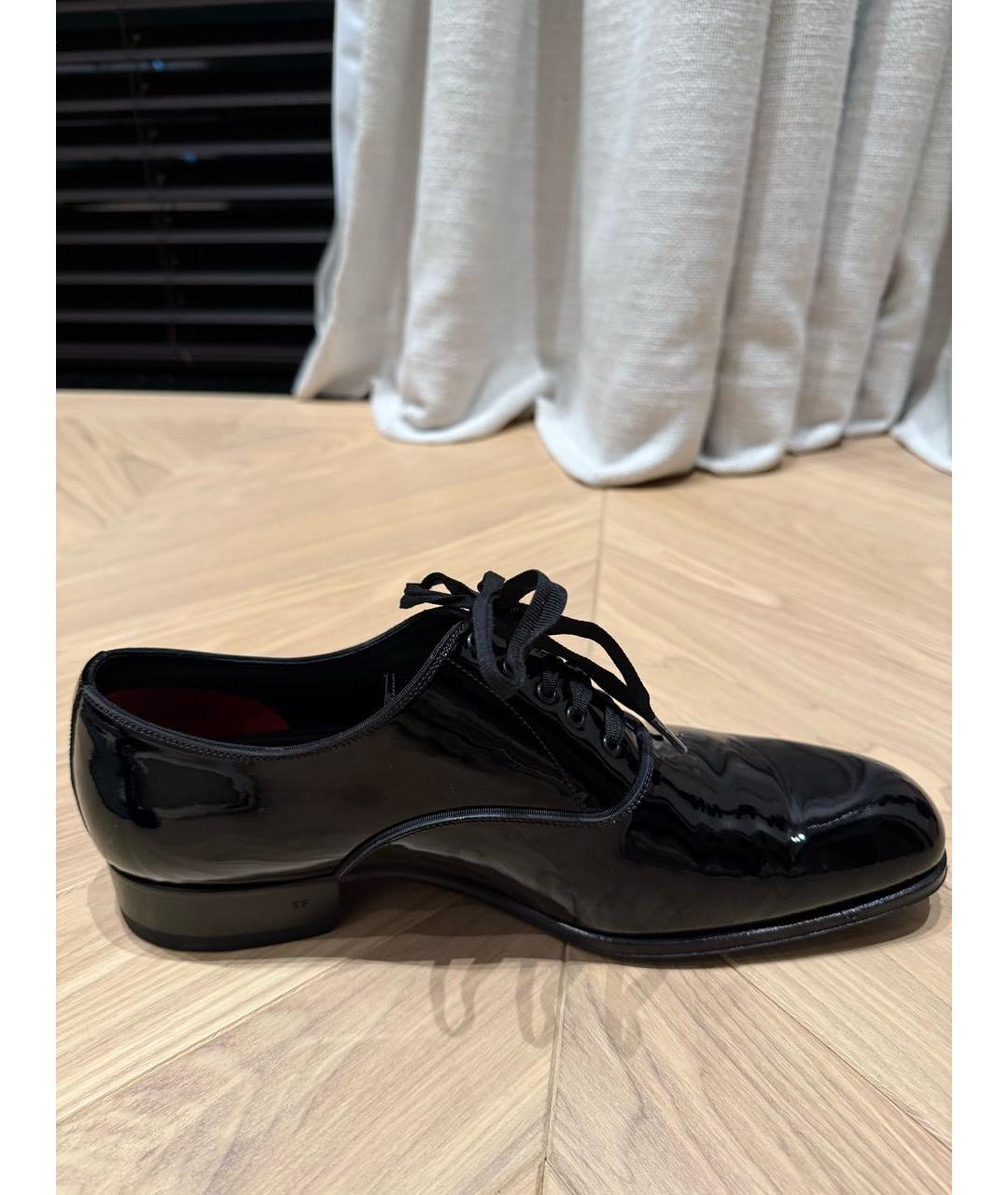 TOM FORD Черные низкие ботинки из лакированной кожи, фото 7