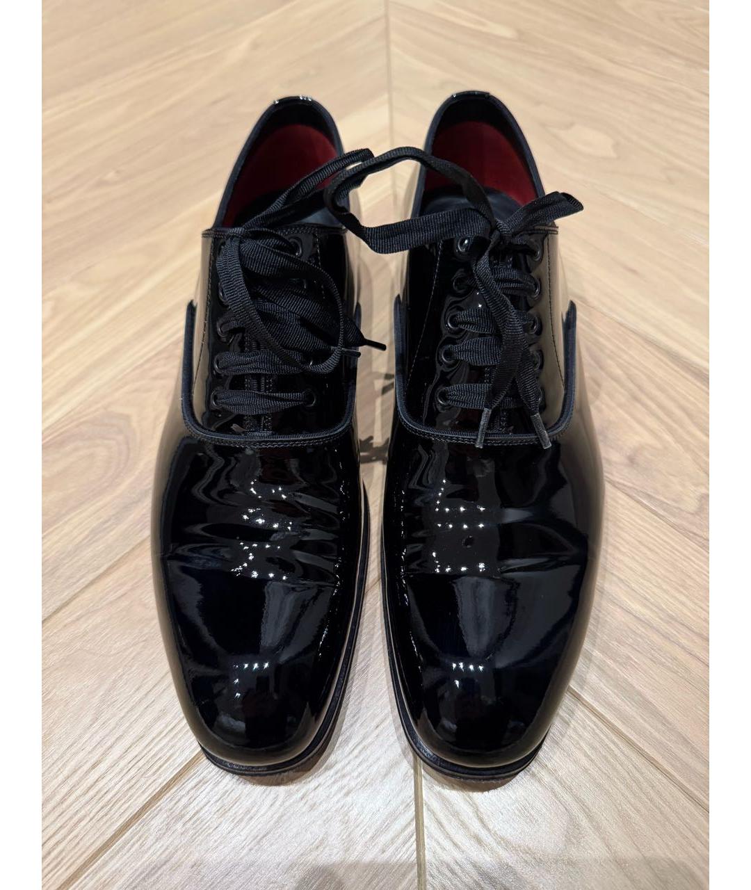 TOM FORD Черные низкие ботинки из лакированной кожи, фото 2