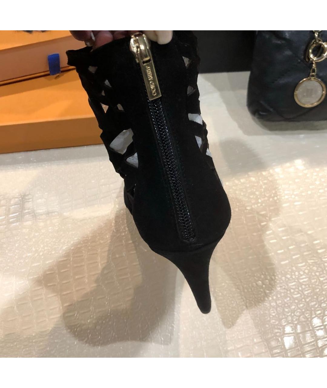JIMMY CHOO Черные замшевые балетки, фото 4