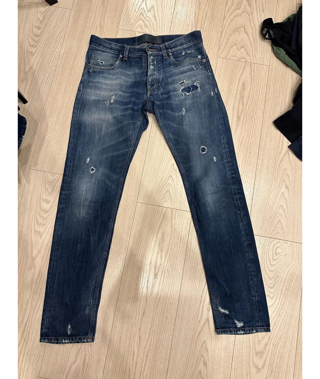 DOLCE&GABBANA Синие хлопковые джинсы скинни, фото 6