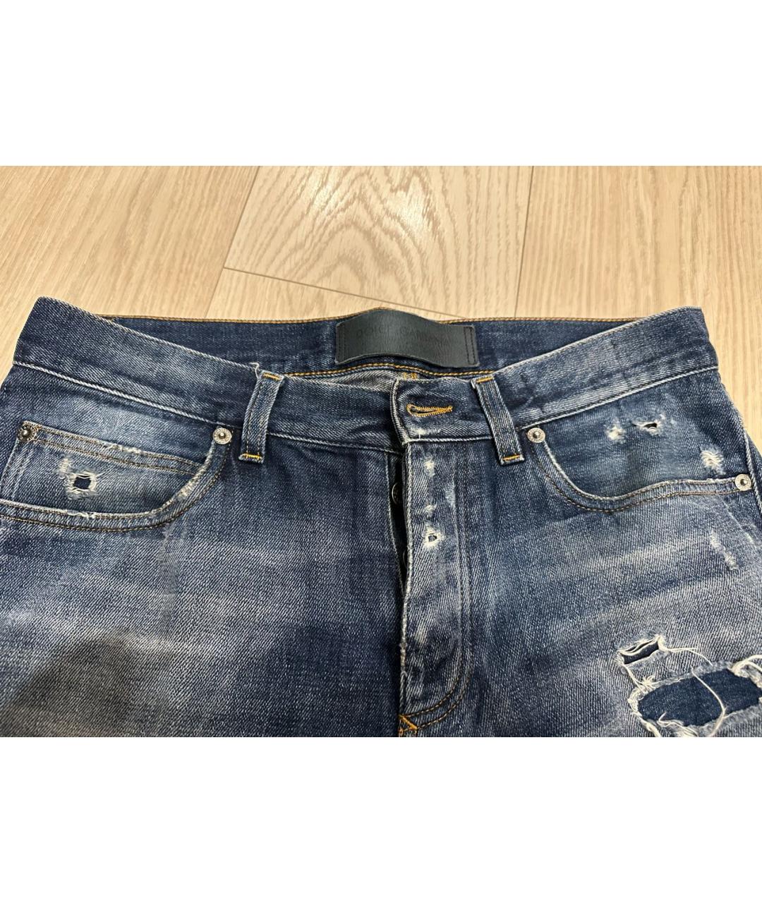 DOLCE&GABBANA Синие хлопковые джинсы скинни, фото 3