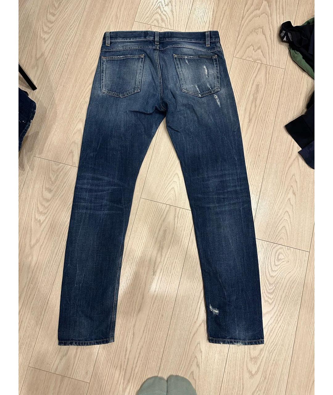 DOLCE&GABBANA Синие хлопковые джинсы скинни, фото 2