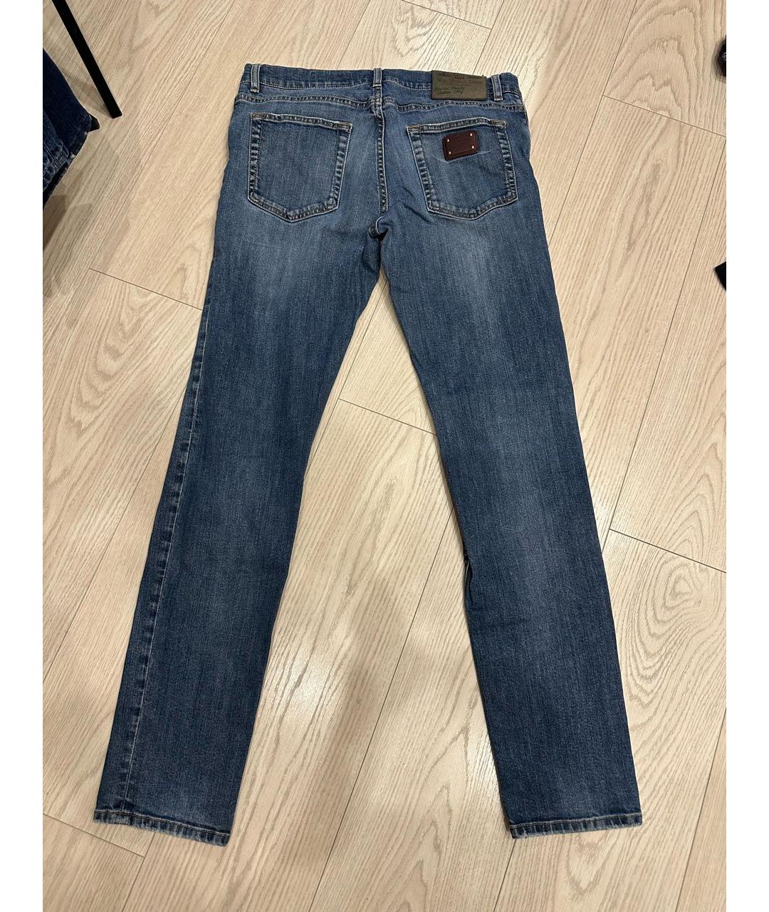 DOLCE&GABBANA Синие хлопковые джинсы скинни, фото 2