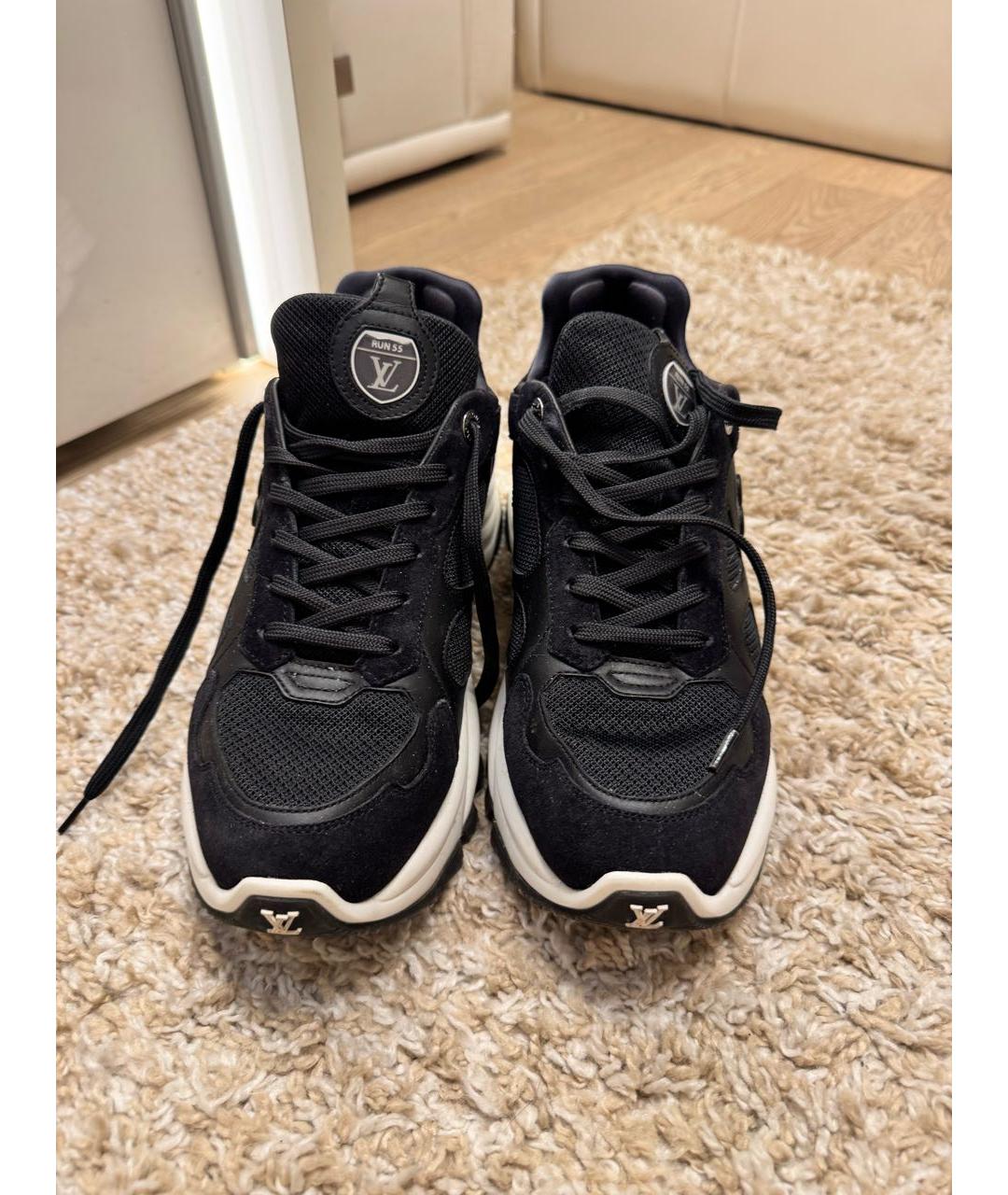 LOUIS VUITTON Черные замшевые кроссовки, фото 8