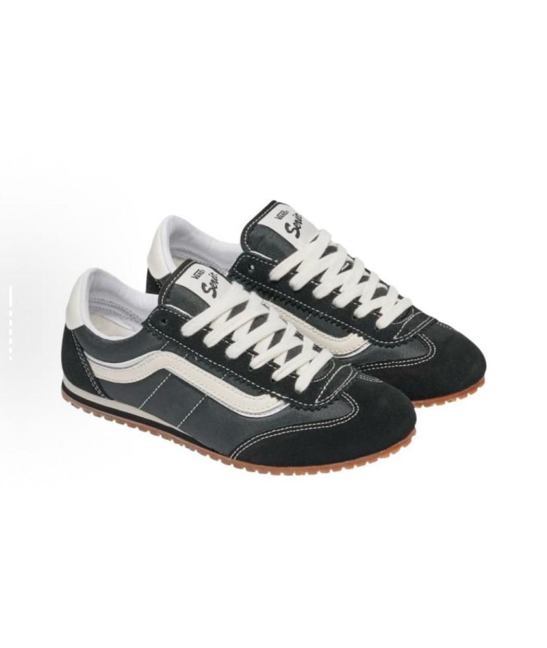 VANS Черные текстильные низкие кроссовки / кеды, фото 3