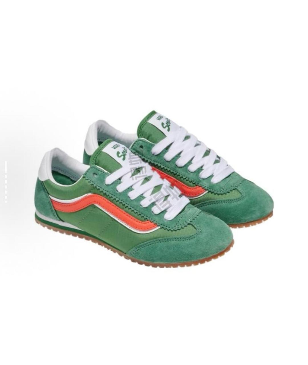 VANS Зеленые текстильные низкие кроссовки / кеды, фото 3