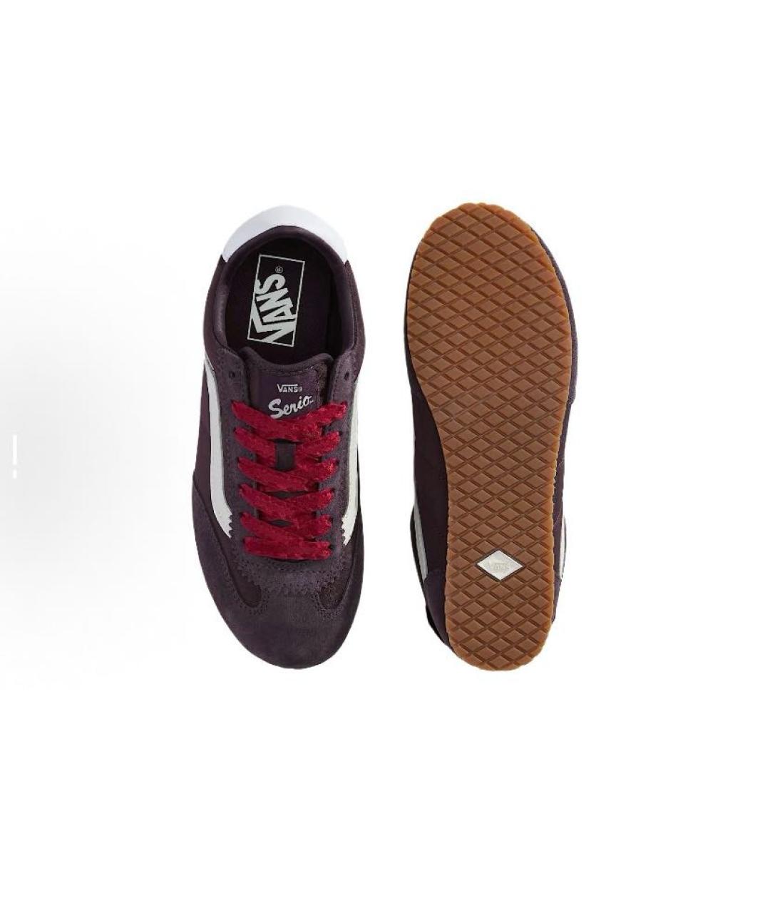VANS Бордовые текстильные низкие кроссовки / кеды, фото 5