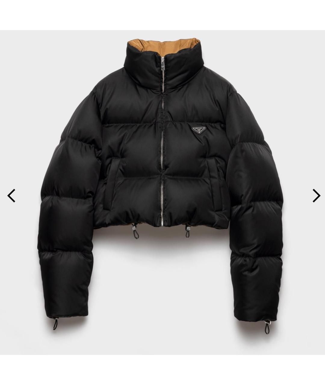 PRADA Черный полиэстеровый пуховик, фото 4