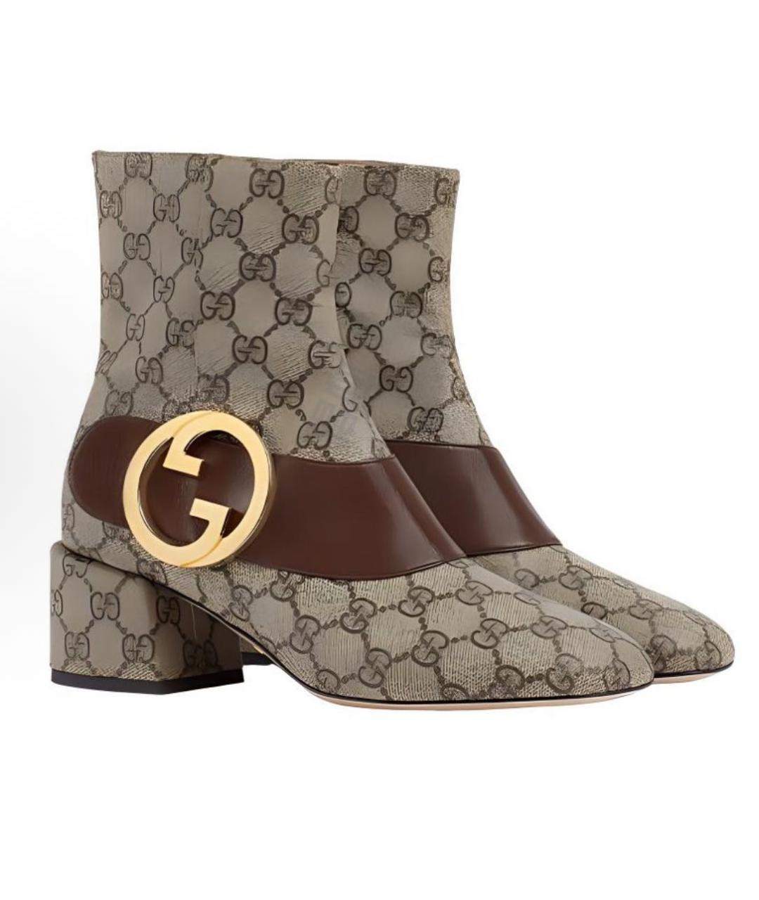 GUCCI Бежевые полусапоги, фото 2