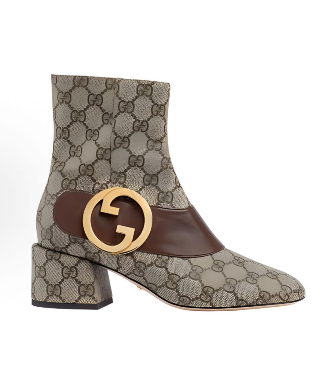 GUCCI Бежевые полусапоги, фото 5