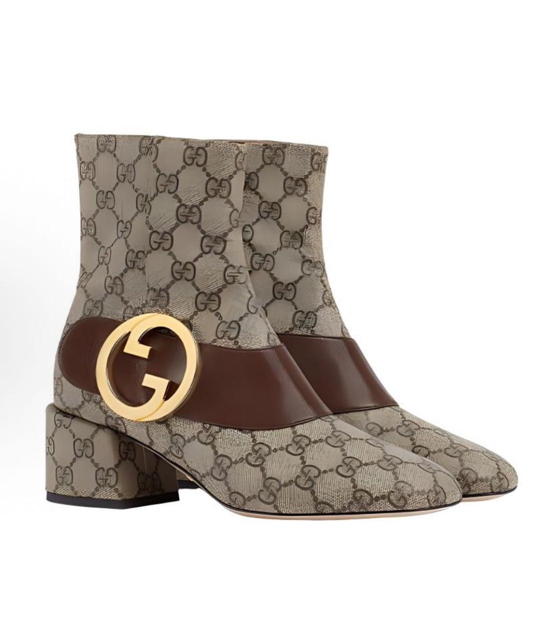 GUCCI Бежевые полусапоги, фото 2