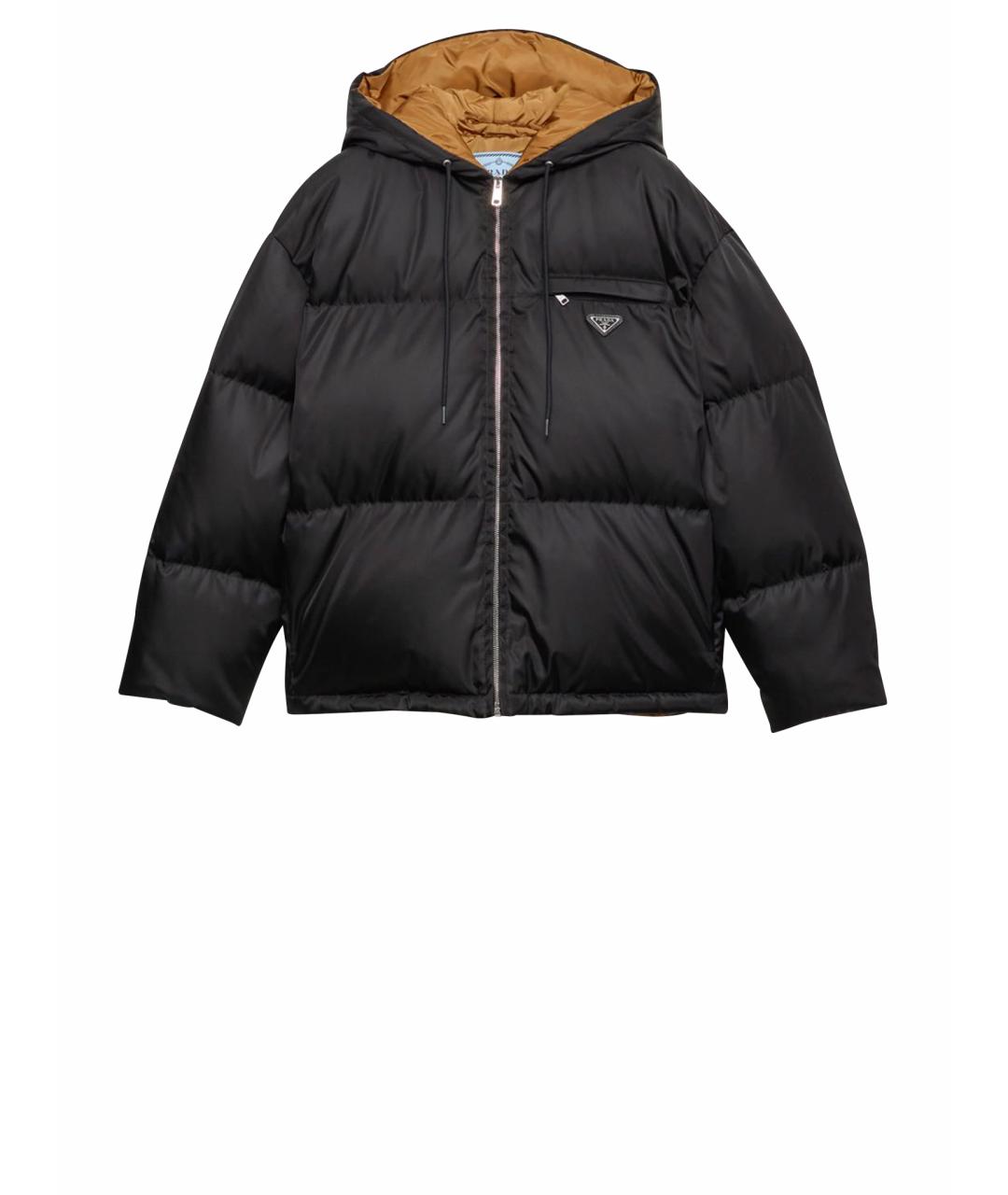 PRADA Черный полиэстеровый пуховик, фото 1