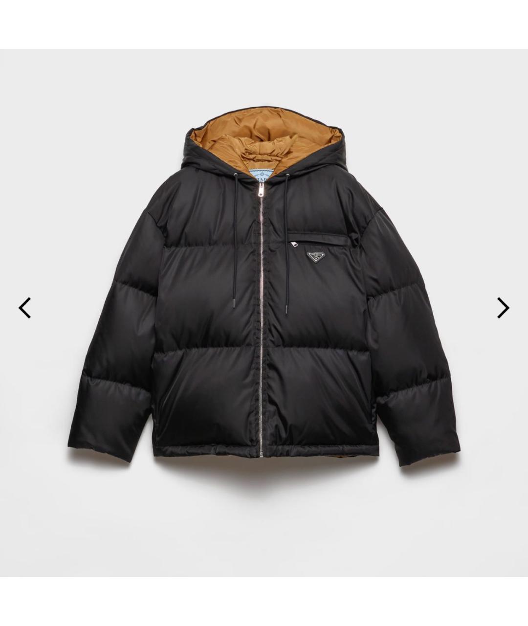 PRADA Черный полиэстеровый пуховик, фото 4