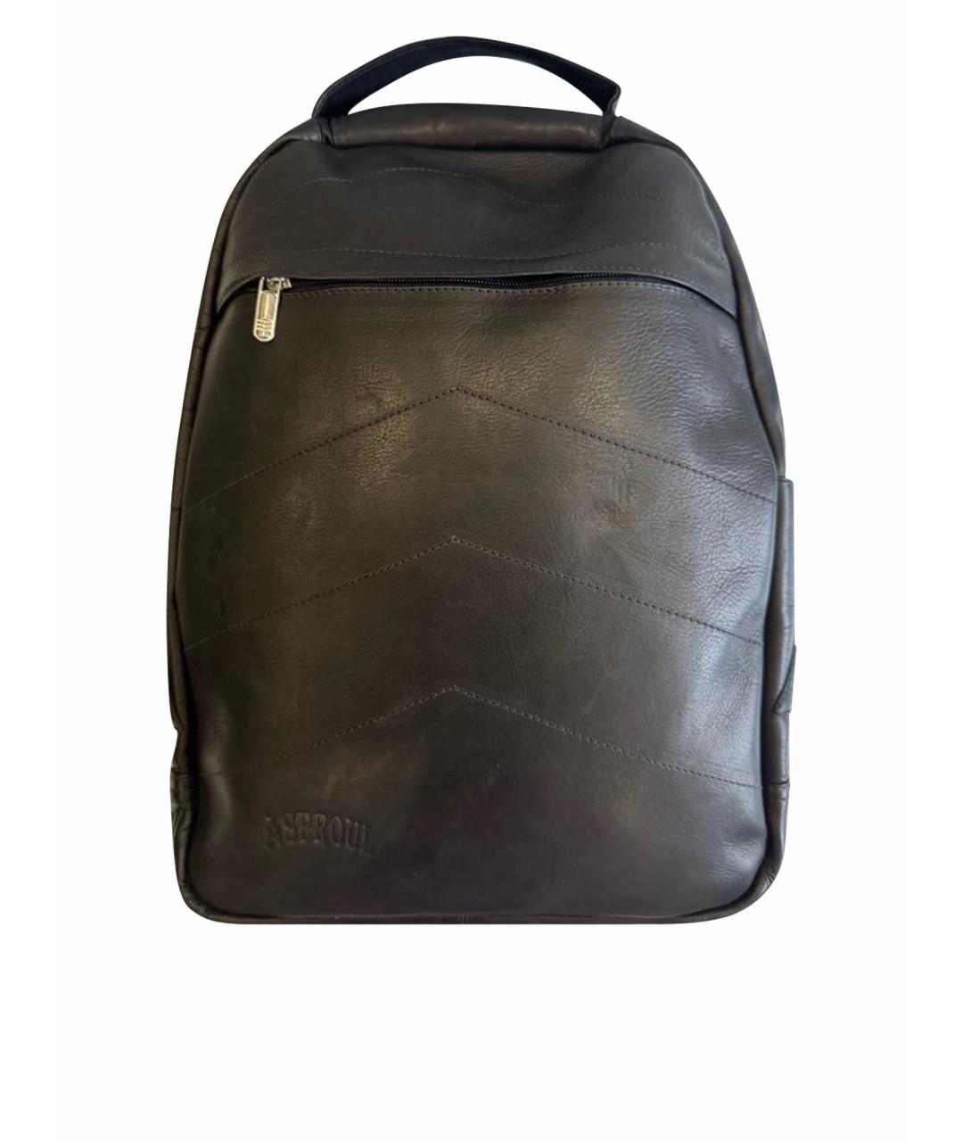 111SKIN Черный кожаный рюкзак, фото 1