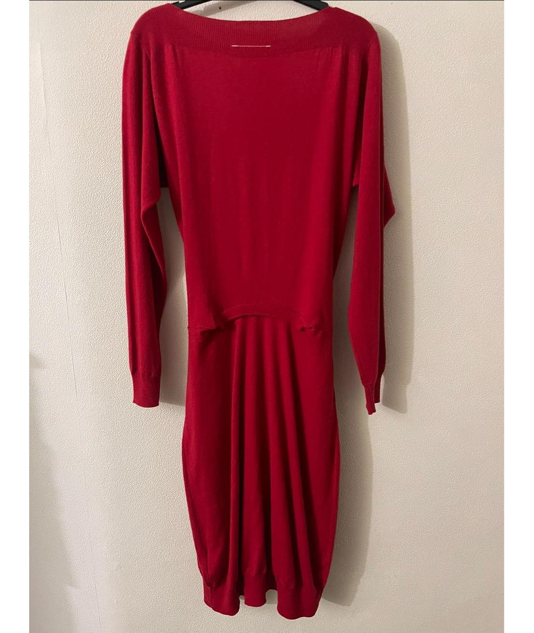 MM6 MAISON MARGIELA Красная шерстяная футболка, фото 2