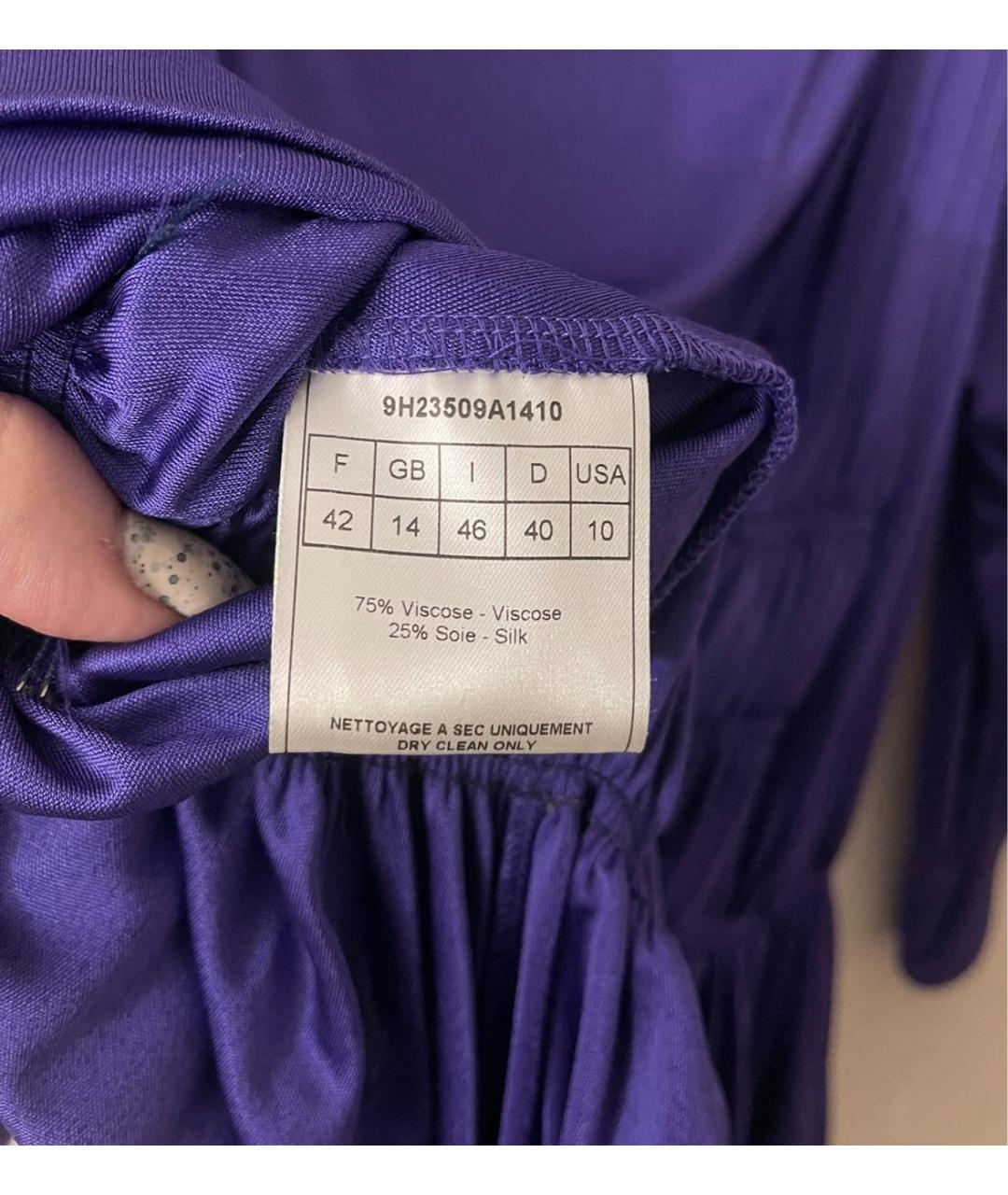 CHRISTIAN DIOR Фиолетовая вискозная блузы, фото 4