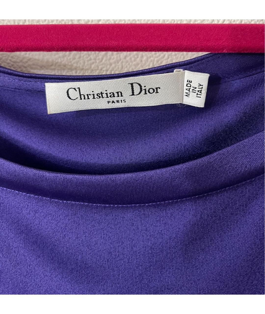 CHRISTIAN DIOR Фиолетовая вискозная блузы, фото 3