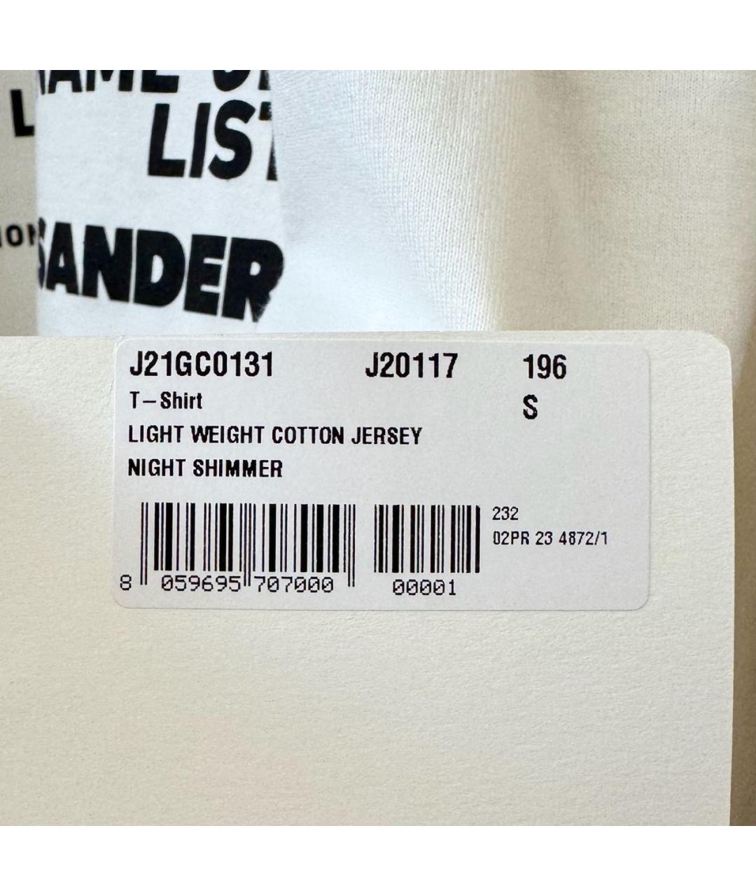 JIL SANDER Хлопковая футболка, фото 6