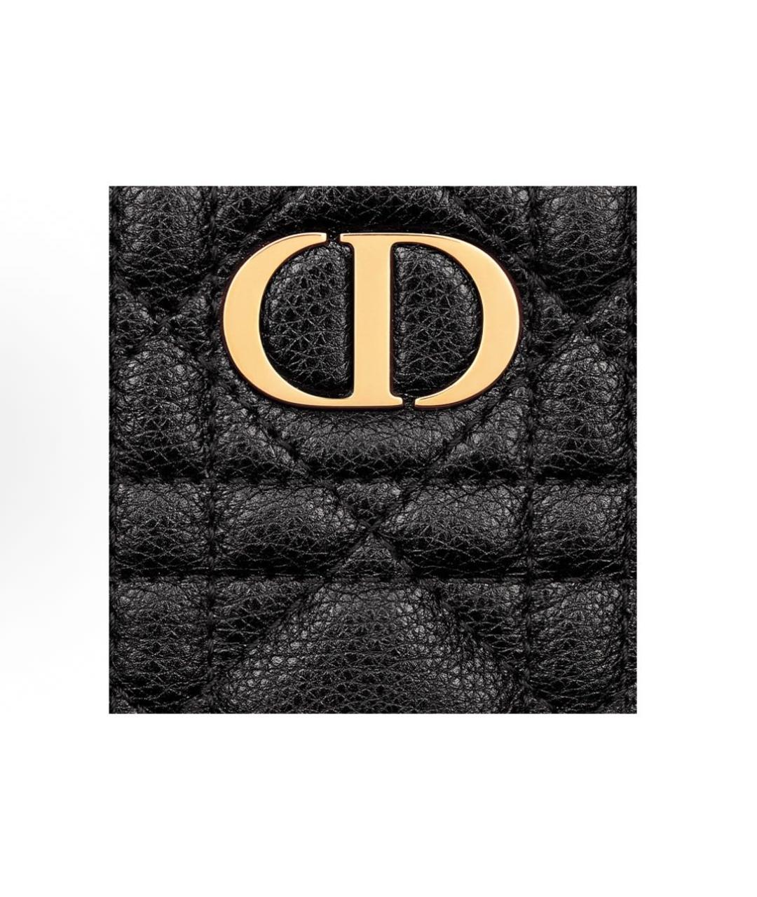CHRISTIAN DIOR Черный кожаный кошелек, фото 5