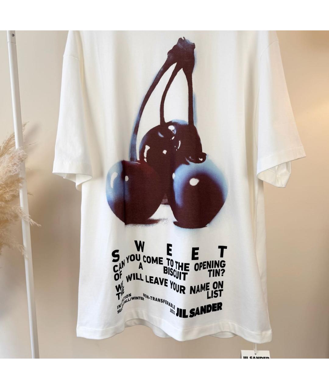 JIL SANDER Бежевая хлопковая футболка, фото 4