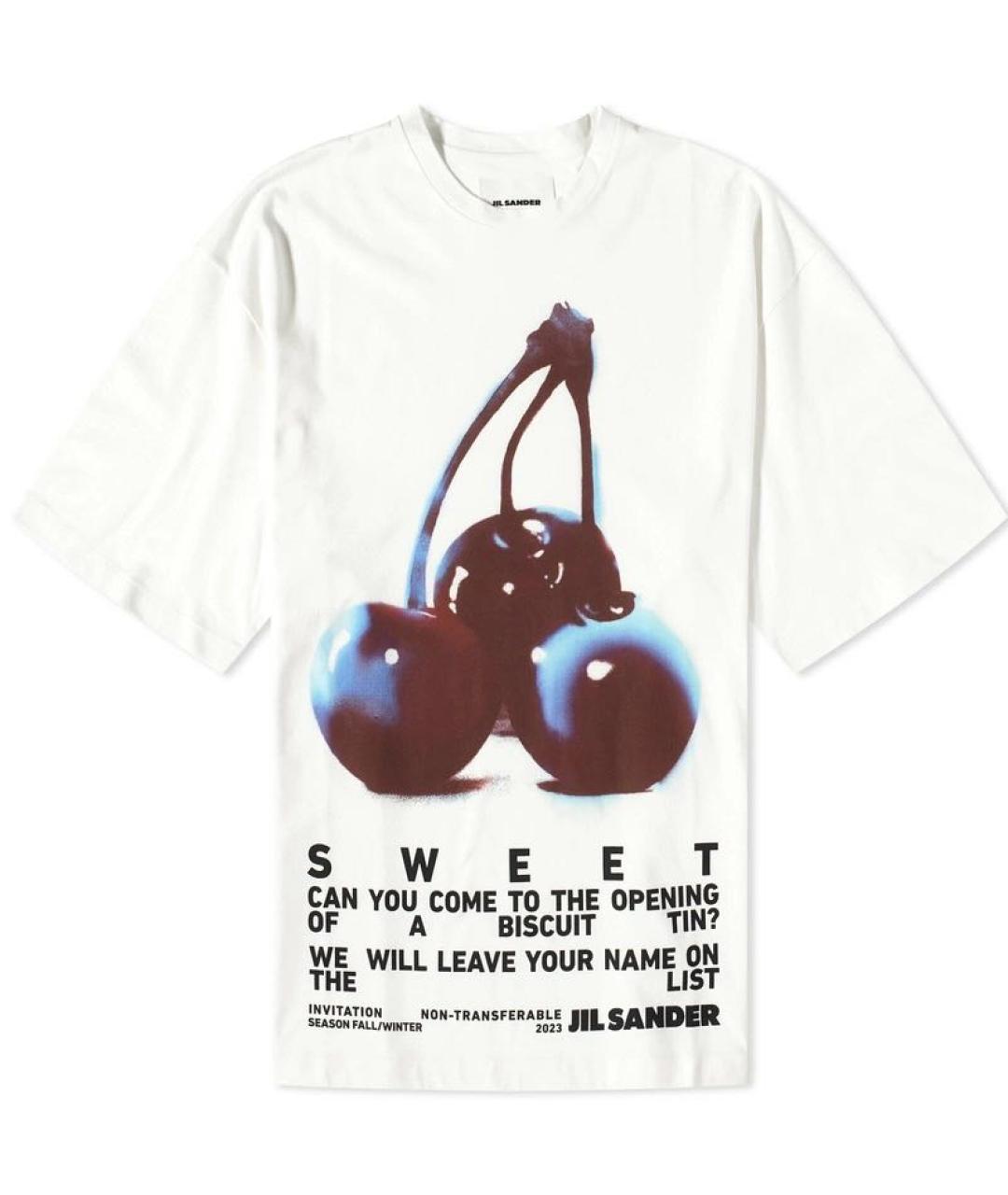 JIL SANDER Бежевая хлопковая футболка, фото 9
