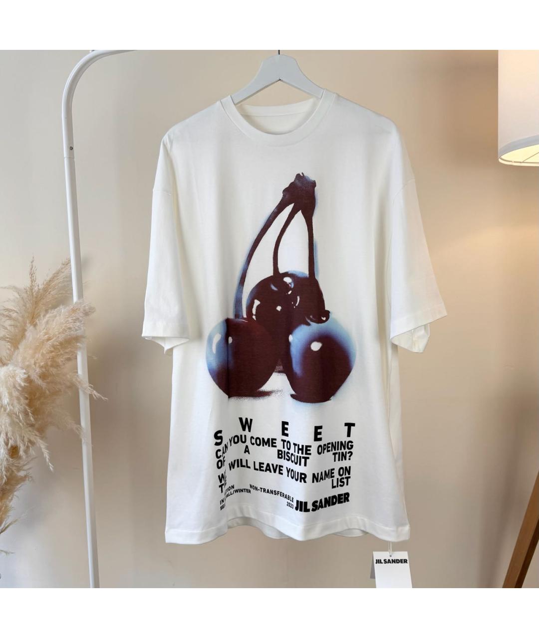 JIL SANDER Бежевая хлопковая футболка, фото 2