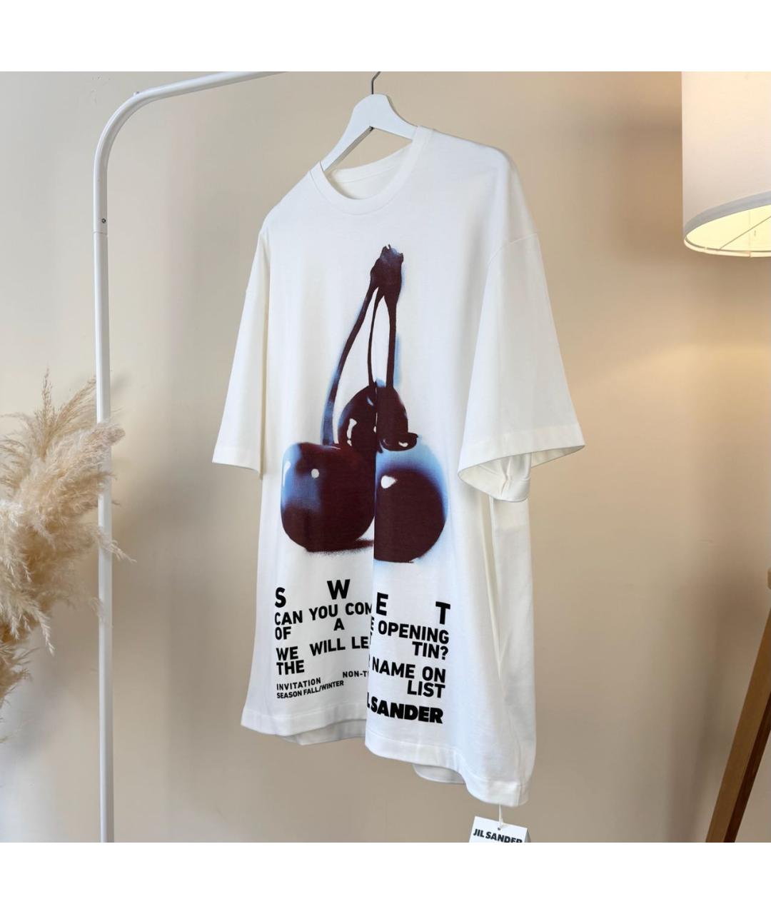 JIL SANDER Бежевая хлопковая футболка, фото 6