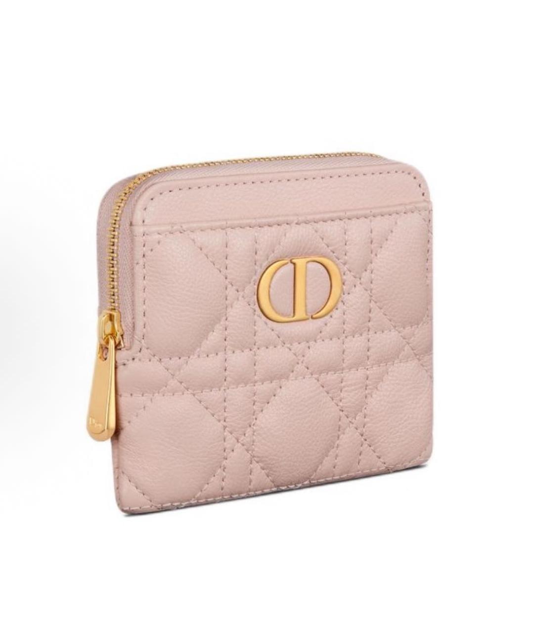 CHRISTIAN DIOR Розовый кошелек из искусственной кожи, фото 2