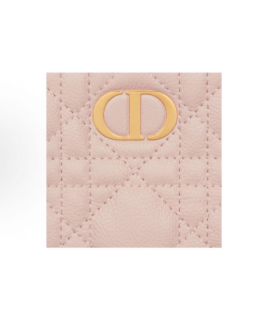 CHRISTIAN DIOR Розовый кошелек из искусственной кожи, фото 5
