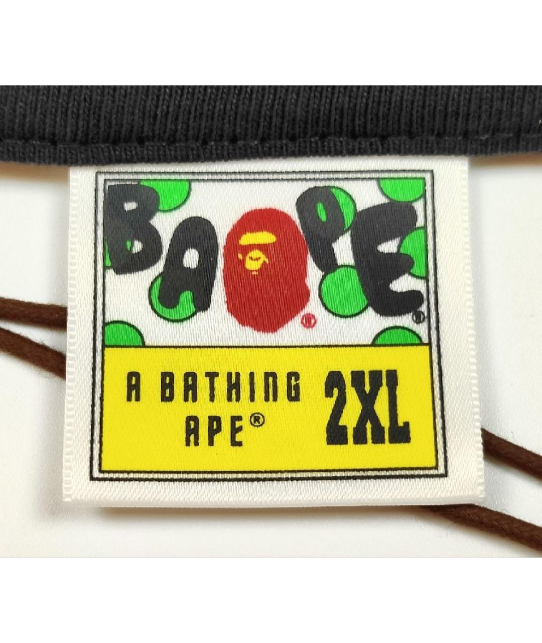 A BATHING APE Черная хлопковая футболка, фото 4