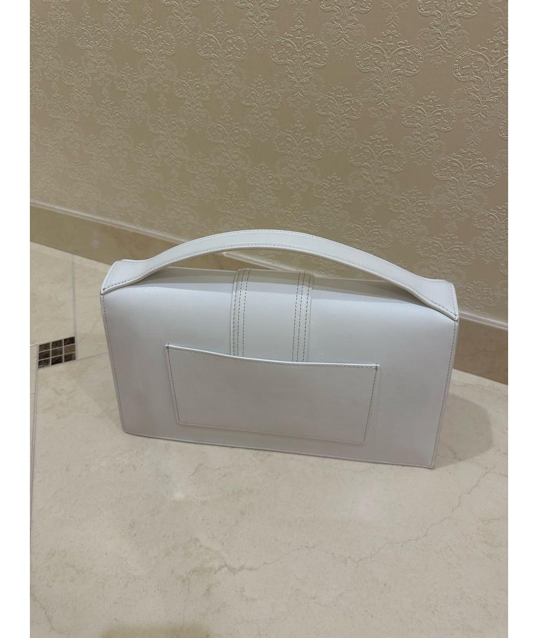 JACQUEMUS Белая кожаная сумка через плечо, фото 6