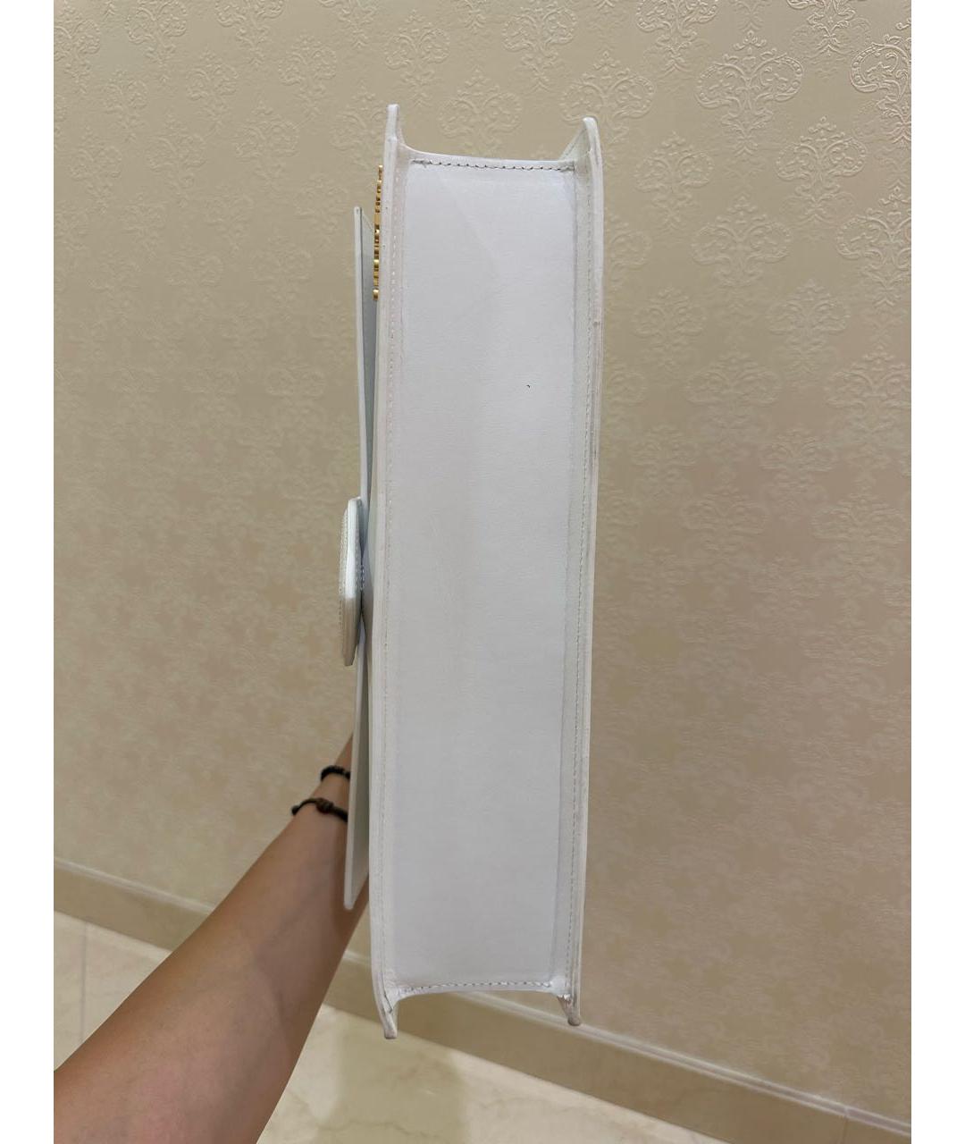 JACQUEMUS Белая кожаная сумка через плечо, фото 3