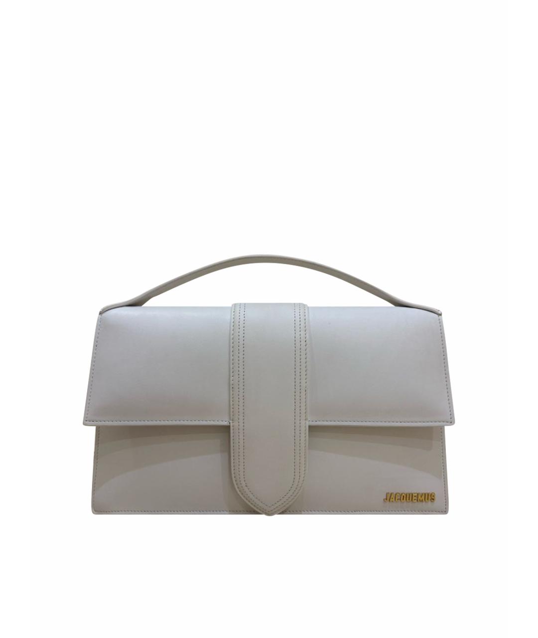 JACQUEMUS Белая кожаная сумка через плечо, фото 1