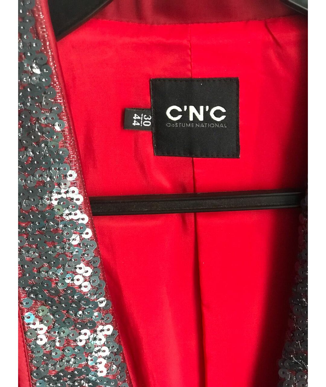 COSTUME NATIONAL Красный велюровый жакет/пиджак, фото 3