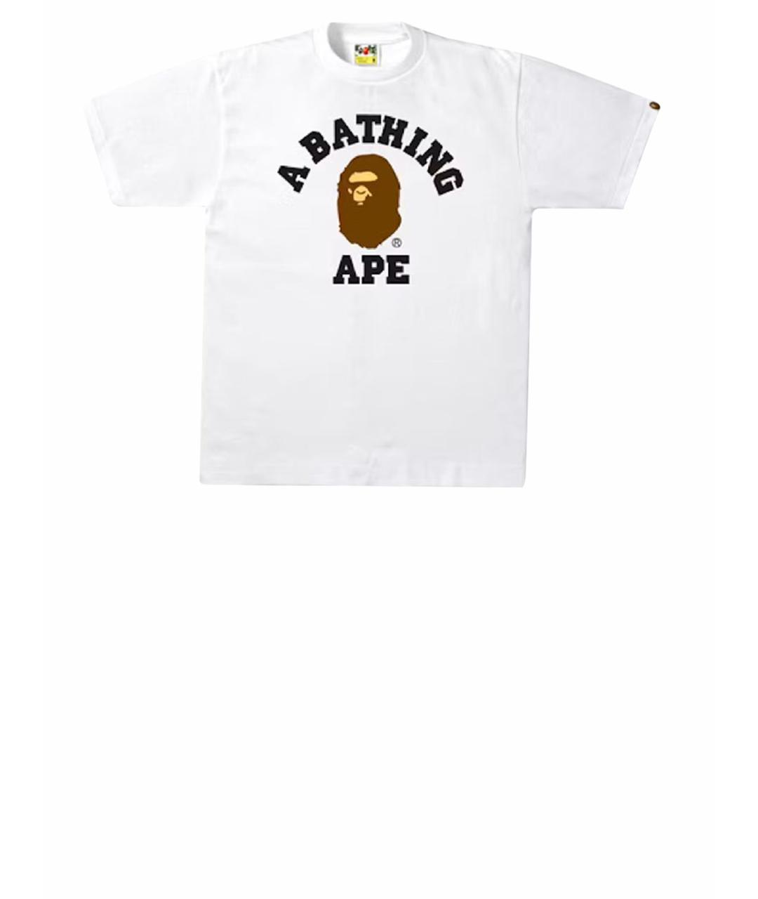A BATHING APE Белая хлопковая футболка, фото 1