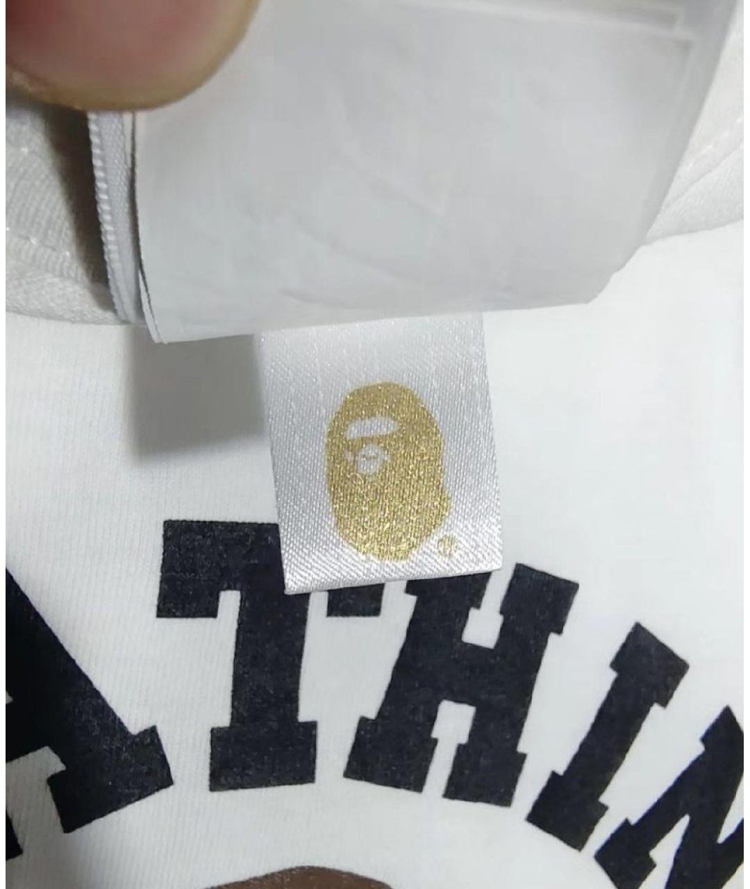 A BATHING APE Белая хлопковая футболка, фото 3