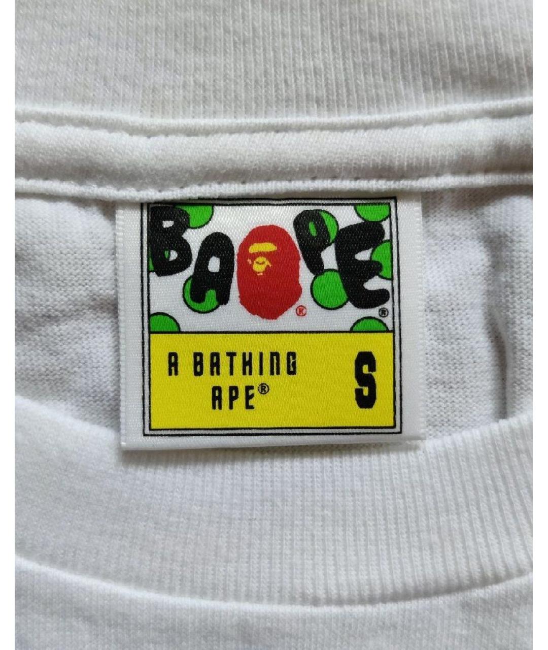 A BATHING APE Белая хлопковая футболка, фото 2