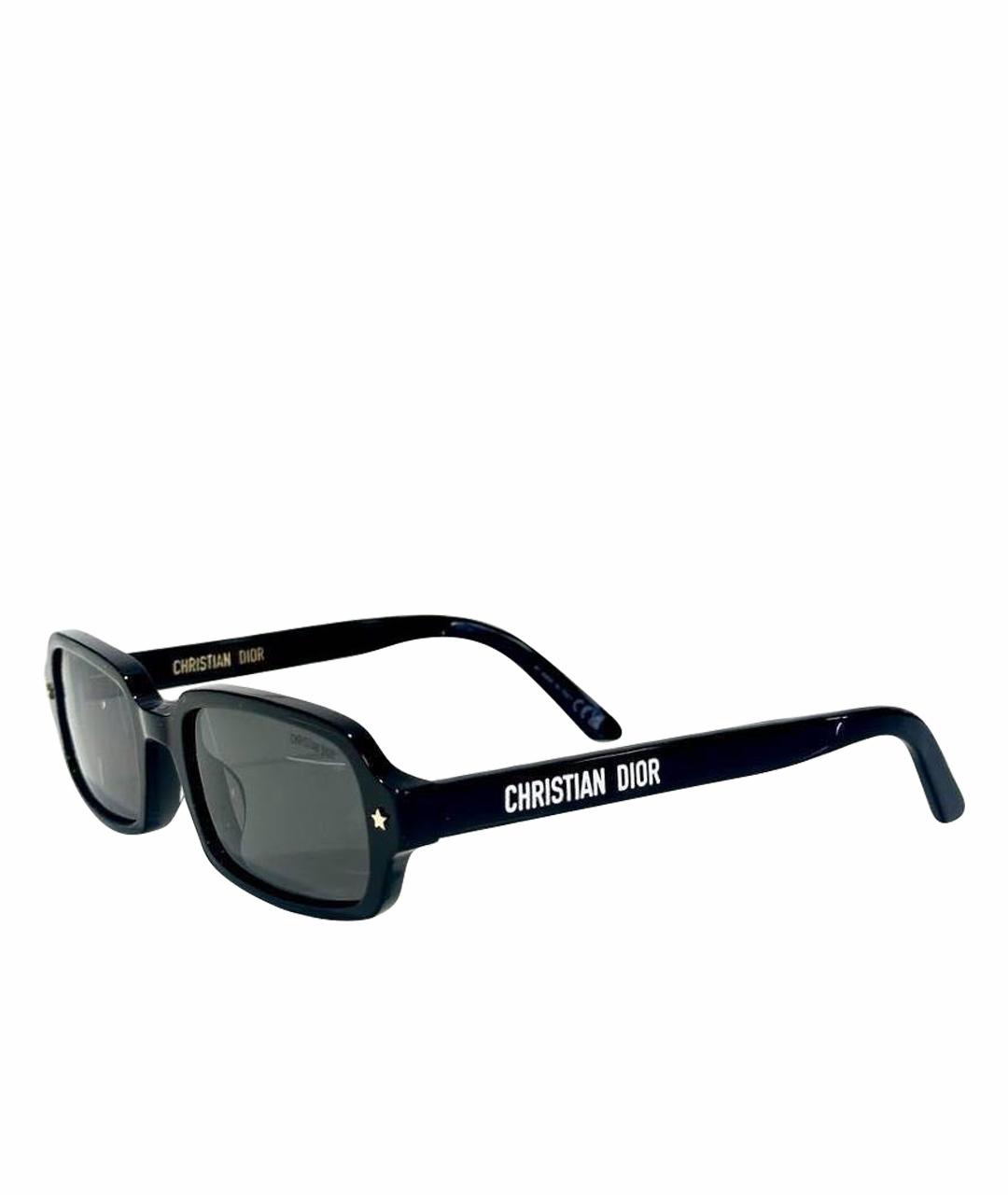 CHRISTIAN DIOR Черные пластиковые солнцезащитные очки, фото 1