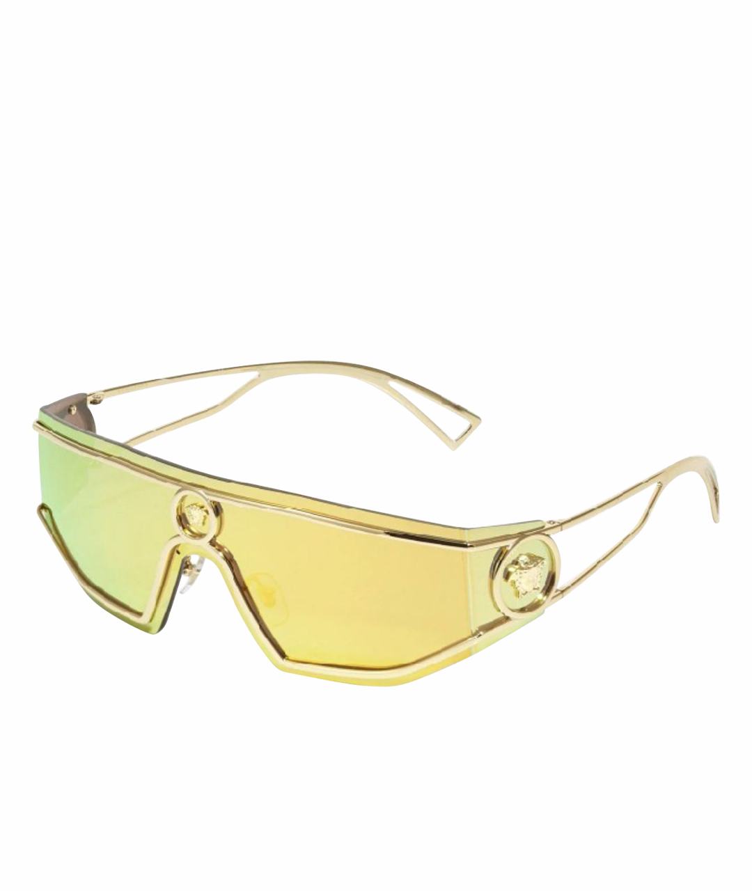 VERSACE Золотые пластиковые солнцезащитные очки, фото 1