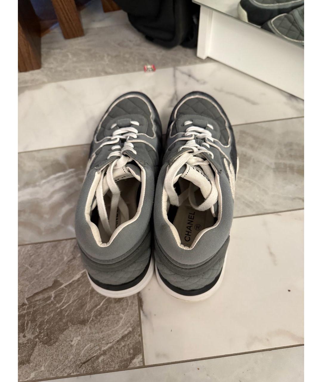 CHANEL Серые кроссовки, фото 3