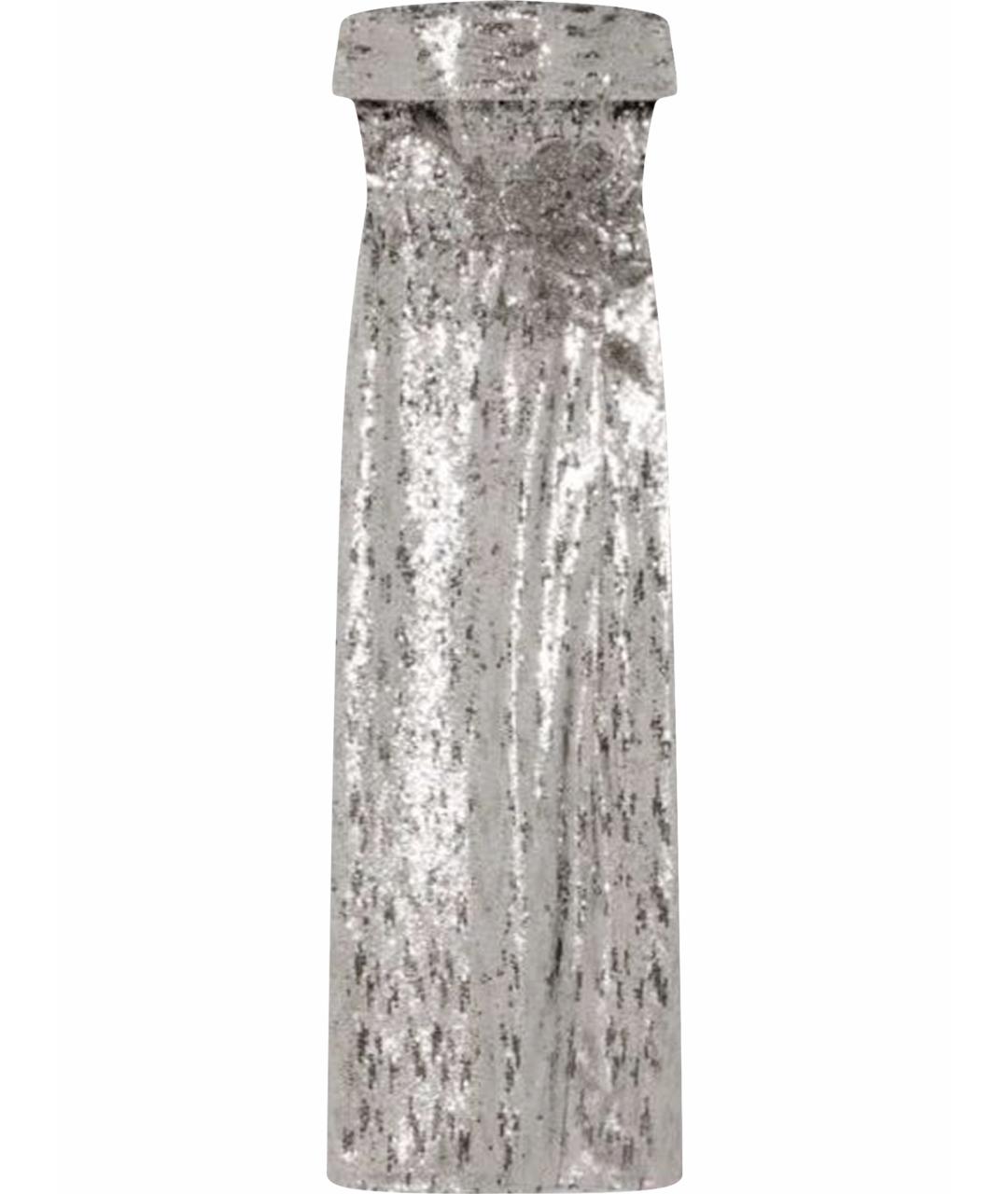 ELIE SAAB Серебряное вечернее платье, фото 1