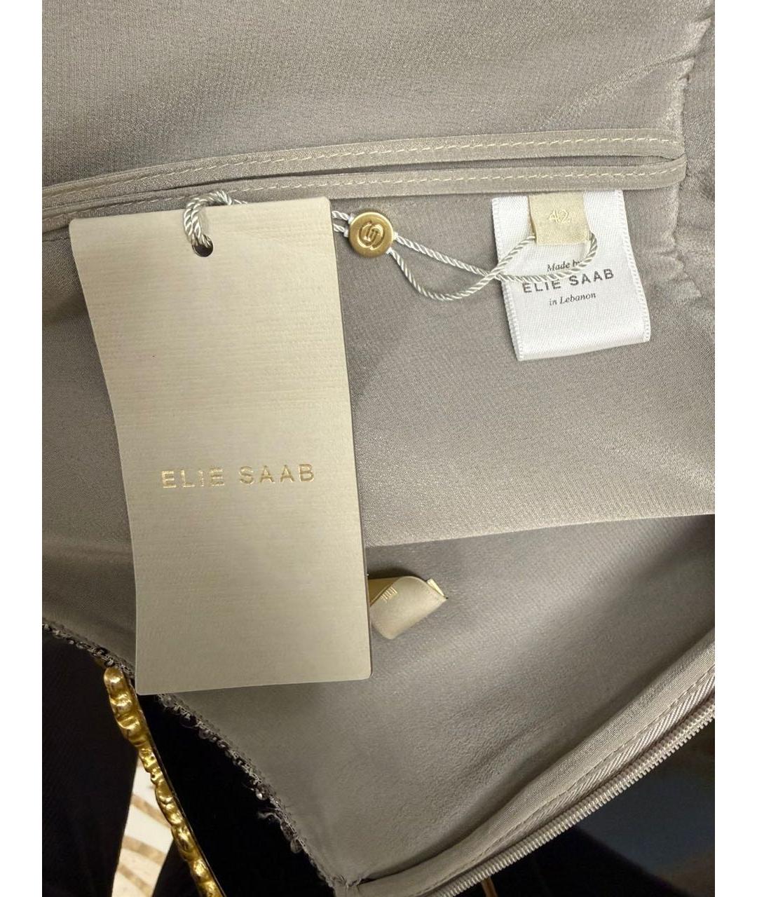 ELIE SAAB Серебряное вечернее платье, фото 4