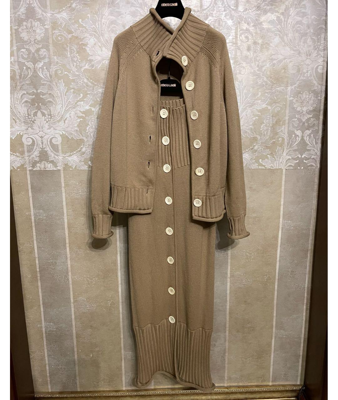 CHRISTIAN DIOR Коричневый шерстяной костюм с юбками, фото 2